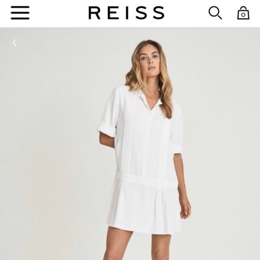 REISS Drop Waist Mini Dress NWT
